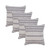 Set of Four 18" Gray And Beige Chevron Cotton Throw Pillow Covers