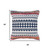 18" Blue White And Pink Geometric Cotton Blend Throw Pillow Cover 18" Blue White And Pink Geometric Cotton Blend Throw Pillow Cover