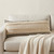 14" X 36" Beige And Black Lumbar Beach Striped Cotton Blend Throw Pillow Cover with Fringe And Texture 14" X 36" Beige And Black Lumbar Beach Striped Cotton Blend Throw Pillow Cover with Fringe And Texture