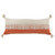 14" X 36" Pumpkin And Off White Lumbar Beach Cotton Throw Pillow Cover with Tassels 14" X 36" Pumpkin And Off White Lumbar Beach Cotton Throw Pillow Cover with Tassels