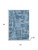 5' X 8' Denim Blue And Sky Blue Abstract Washable Area Rug With UV Protection