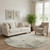 8' Pewter And Ivory Abstract Washable Round Rug With UV Protection 8' Pewter And Ivory Abstract Washable Round Rug With UV Protection