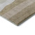 3' X 5' Wheat And Ivory Striped Washable Area Rug With UV Protection