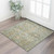 3' X 5' Sage And Beige Medallion Washable Area Rug With UV Protection 3' X 5' Sage And Beige Medallion Washable Area Rug With UV Protection