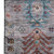 5' X 8' Gray And Teal Southwestern Washable Area Rug With UV Protection 5' X 8' Gray And Teal Southwestern Washable Area Rug With UV Protection