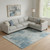 10' X 14' Teal And Taupe Abstract Washable Area Rug With UV Protection 10' X 14' Teal And Taupe Abstract Washable Area Rug With UV Protection