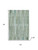 5' X 8' Sage And Teal Striped Washable Area Rug With UV Protection 5' X 8' Sage And Teal Striped Washable Area Rug With UV Protection