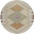 8' Brown Copper And Fern Green Round Geometric Washable Indoor Outdoor Area Rug 8' Brown Copper And Fern Green Round Geometric Washable Indoor Outdoor Area Rug