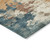 10' X 14' Teal Blue And Copper Abstract Washable Indoor Outdoor Area Rug