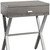 22" Silver And Deep Taupe Wood And Metal End Table With Drawer 22" Silver And Deep Taupe Wood And Metal End Table With Drawer