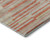 3' X 5' Salmon And Beige Striped Washable Area Rug With UV Protection 3' X 5' Salmon And Beige Striped Washable Area Rug With UV Protection