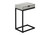 10.25" X 15.75" X 24.5" Grey Finish Drawer And Black Metal Accent Table 10.25" X 15.75" X 24.5" Grey Finish Drawer And Black Metal Accent Table