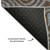 3' X 5' Brown And Sky Blue Abstract Washable Area Rug With UV Protection
