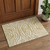 3' X 5' Gold And Ivory Animal Print Washable Area Rug With UV Protection