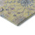 5' X 8' Yellow Blue And Blush Floral Washable Area Rug With UV Protection 5' X 8' Yellow Blue And Blush Floral Washable Area Rug With UV Protection