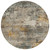 8' Khaki And Gray Round Abstract Washable Indoor Outdoor Area Rug 8' Khaki And Gray Round Abstract Washable Indoor Outdoor Area Rug