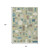 8' X 10' Artichoke Green Blue And Ivory Geometric Washable Indoor Outdoor Area Rug