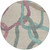 8' Tan Blue And Mauve Round Abstract Washable Indoor Outdoor Area Rug 8' Tan Blue And Mauve Round Abstract Washable Indoor Outdoor Area Rug