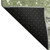 8' Artichoke Green Gold And Pewter Round Striped Washable Indoor Outdoor Area Rug