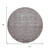 8' X 8' Coffee And Silver Oriental Washable Round Rug With UV Protection 8' X 8' Coffee And Silver Oriental Washable Round Rug With UV Protection