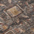 8' Charcoal Gold And Rust Oriental Washable Area Rug With UV Protection
