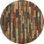 8' X 8' Coffee Rust And Copper Striped Washable Round Rug With UV Protection 8' X 8' Coffee Rust And Copper Striped Washable Round Rug With UV Protection