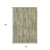 10' X 14' Artichoke Green Copper And Beige Striped Washable Area Rug With UV Protection 10' X 14' Artichoke Green Copper And Beige Striped Washable Area Rug With UV Protection