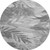 8' X 8' Gray Silver And Charcoal Floral Washable Round Rug With UV Protection 8' X 8' Gray Silver And Charcoal Floral Washable Round Rug With UV Protection