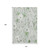 10' X 14' Mint Green And Ivory Floral Washable Area Rug With UV Protection 10' X 14' Mint Green And Ivory Floral Washable Area Rug With UV Protection