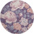 8' X 8' Salmon Gray And Ivory Floral Washable Round Rug With UV Protection 8' X 8' Salmon Gray And Ivory Floral Washable Round Rug With UV Protection