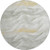 8' X 8' Silver Gold And Ivory Abstract Washable Round Rug With UV Protection
