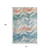10' X 14' Teal Peach And Ivory Abstract Washable Area Rug With UV Protection 10' X 14' Teal Peach And Ivory Abstract Washable Area Rug With UV Protection