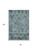 3' X 5' Emerald Teal And Gray Ikat Washable Area Rug With UV Protection 3' X 5' Emerald Teal And Gray Ikat Washable Area Rug With UV Protection
