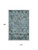 10' X 14' Emerald Teal And Gray Ikat Washable Area Rug With UV Protection 10' X 14' Emerald Teal And Gray Ikat Washable Area Rug With UV Protection