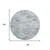 8' Sky Blue Beige And Brown Geometric Washable Round Rug With UV Protection 8' Sky Blue Beige And Brown Geometric Washable Round Rug With UV Protection