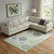 10' X 14' Artichoke Green And Purple Geometric Washable Area Rug With UV Protection