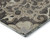 8' Chocolate Ivory And Gray Floral Medallion Washable Round Rug With UV Protection 8' Chocolate Ivory And Gray Floral Medallion Washable Round Rug With UV Protection