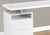 60" White and Silver Computer Desk With Two Drawers 60" White and Silver Computer Desk With Two Drawers