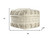 18" Ivory and Natural Cotton And Wool Striped Pouf Ottoman 18" Ivory and Natural Cotton And Wool Striped Pouf Ottoman