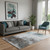 5' X 8' Teal And Chocolate Geometric Washable Area Rug With UV Protection