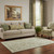 5' X 8' Fern Green And Beige Oriental Washable Area Rug With UV Protection 5' X 8' Fern Green And Beige Oriental Washable Area Rug With UV Protection