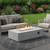 65000 BTU 52" Antiqued White Concrete Propane Rectangular Fire Pit With Cover 65000 BTU 52" Antiqued White Concrete Propane Rectangular Fire Pit With Cover