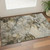 3' X 5' Pewter And Gold Abstract Washable Area Rug With UV Protection 3' X 5' Pewter And Gold Abstract Washable Area Rug With UV Protection