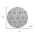 8' Linen And Blue Striped Washable Round Rug With UV Protection 8' Linen And Blue Striped Washable Round Rug With UV Protection