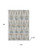 8' X 10' Linen And Blue Striped Washable Area Rug With UV Protection