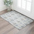 3' X 5' Light Taupe And Blue Striped Washable Area Rug With UV Protection 3' X 5' Light Taupe And Blue Striped Washable Area Rug With UV Protection