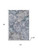 3' X 5' Blue And Silver Floral Washable Area Rug With UV Protection