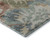 10' X 14' Rust And Blue Floral Washable Area Rug With UV Protection