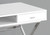 47" White and Silver Computer Desk With Two Drawers 47" White and Silver Computer Desk With Two Drawers