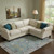 8' X 10' Pale Aqua And Teal Oriental Washable Area Rug With UV Protection